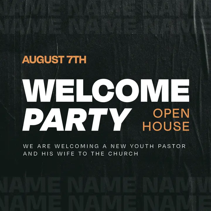 Welcome Party Open House: social post