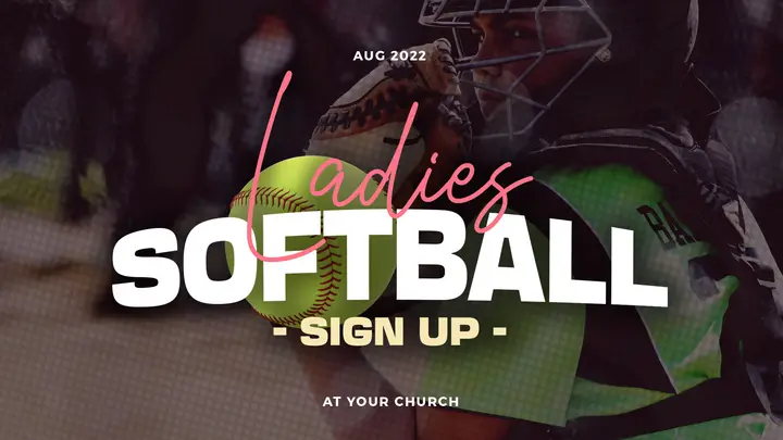 Ladies Softball Sign Up: HD slide