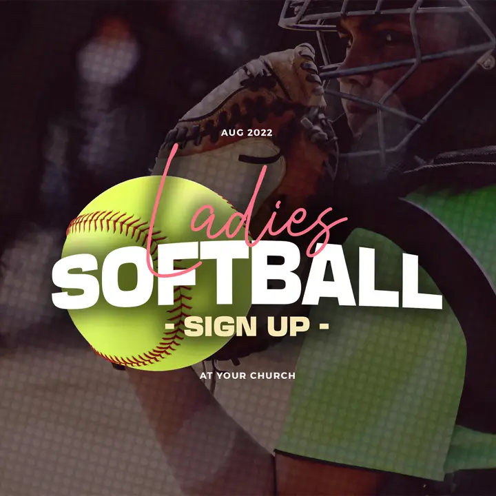 Ladies Softball Sign Up: social post