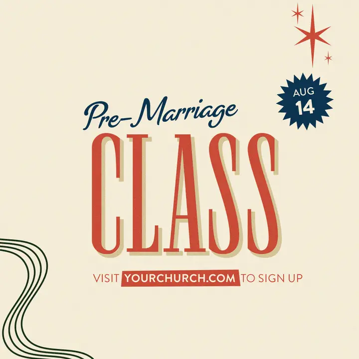 Pre-Marriage Class: social post