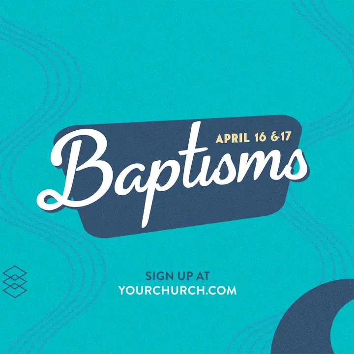 Baptisms: social post