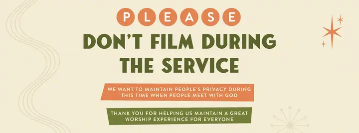 Please Don’t Film During The Service: facebook cover