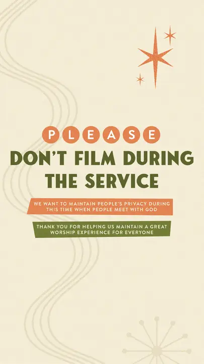 Please Don’t Film During The Service: story