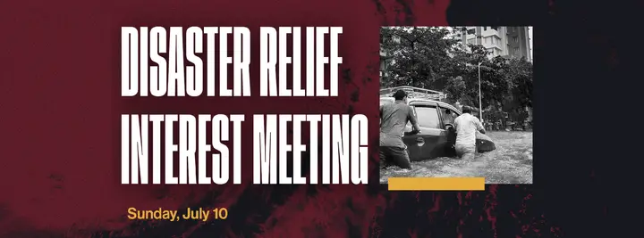 Disaster Relief Interest Meeting: facebook cover