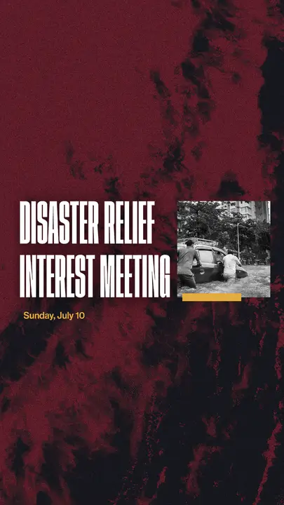 Disaster Relief Interest Meeting: story