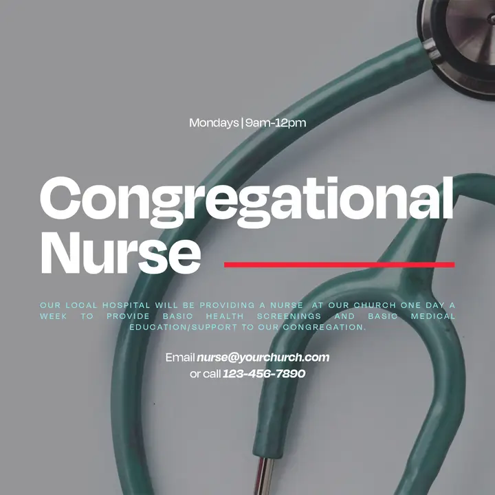 Congregational Nurse: social post