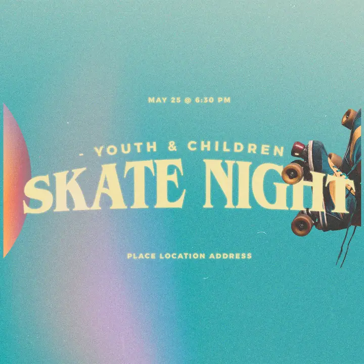 Youth And Children Skate Night: social post