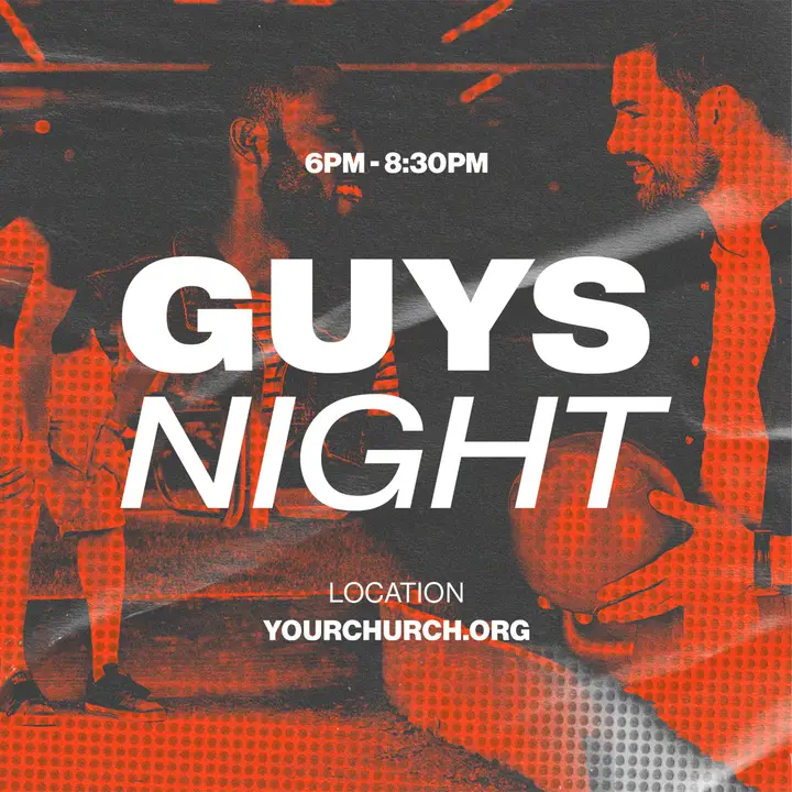 Guys Night: social post