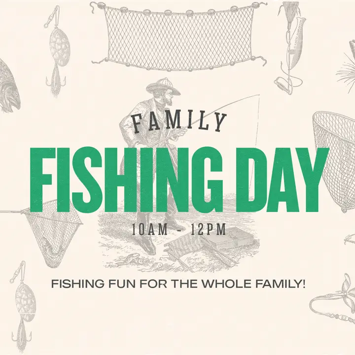 Family Fishing Day – Cream: social post