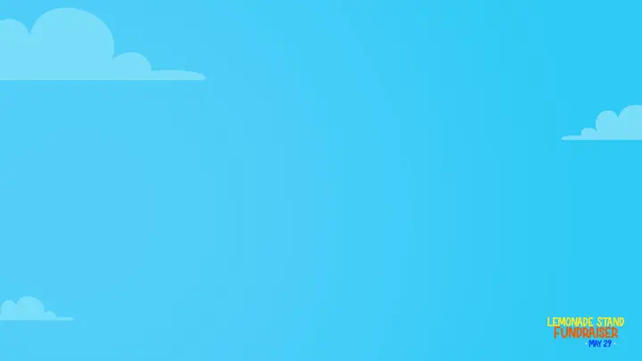Lemonade Fundraiser – Clouds: notes slide