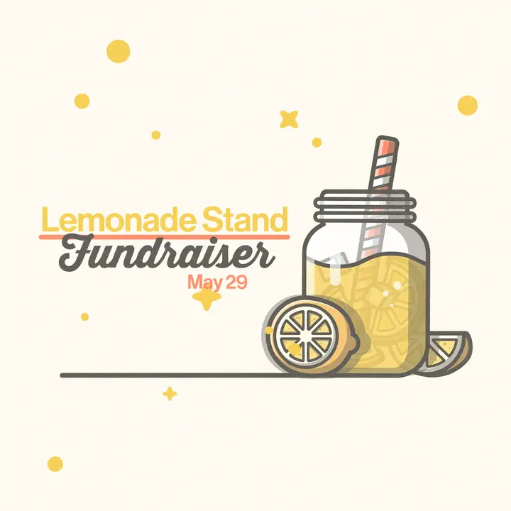 Lemonade Fundraiser: social post
