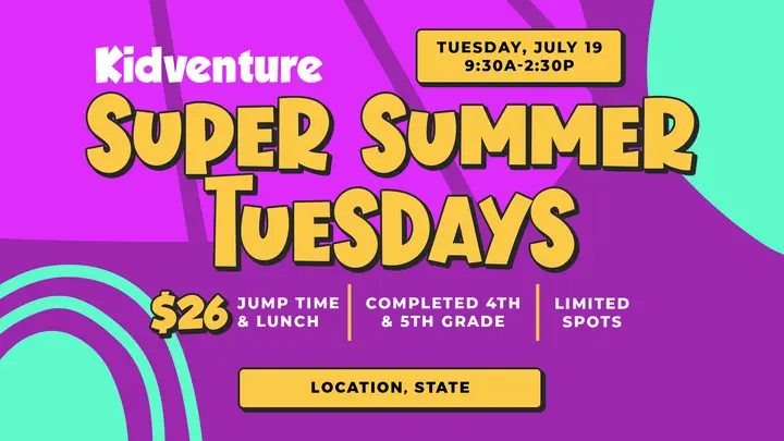 Kidventure Super Summer Tuesdays: HD slide