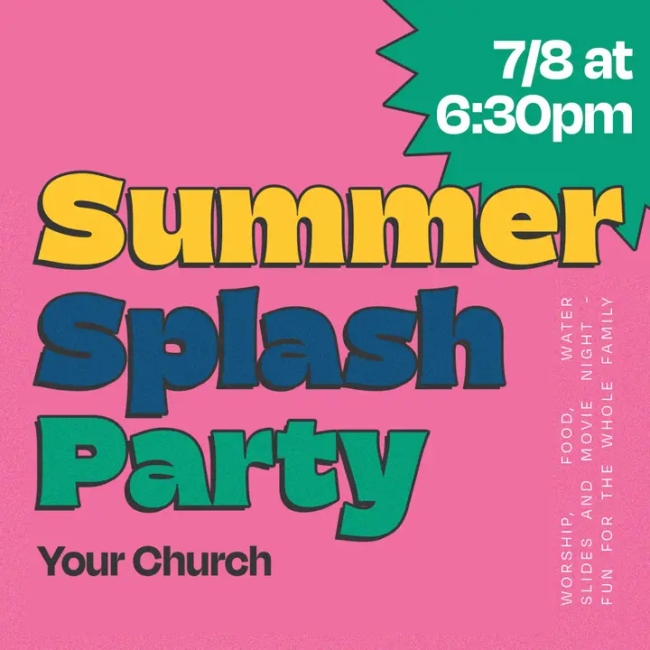 Summer Splash Party: social post