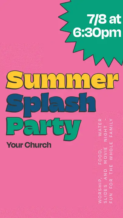 Summer Splash Party: story