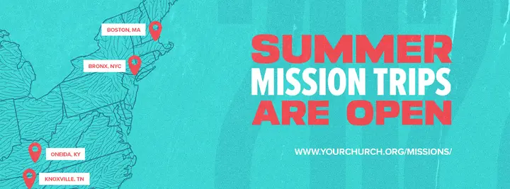 Summer Mission Trips Are Open: facebook cover