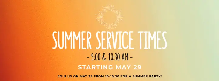 Summer Service Times: facebook cover