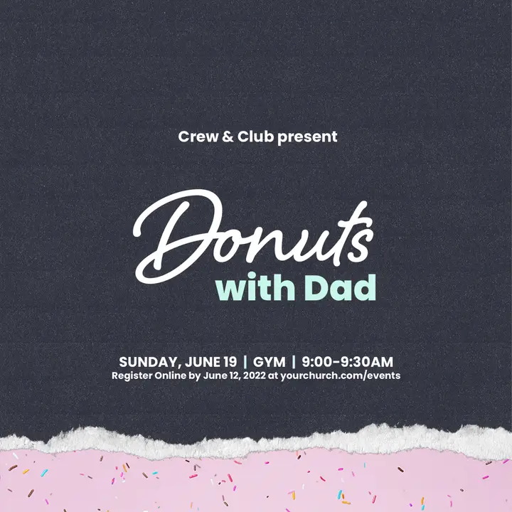 Donuts With Dad: social post