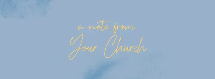 A Note From Your Church: facebook cover