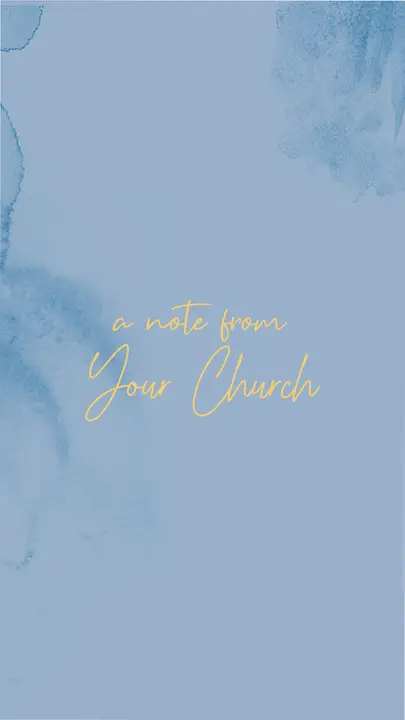 A Note From Your Church: story