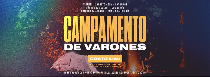 Campamento De Varones: facebook cover