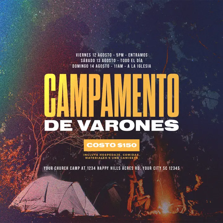 Campamento De Varones: social post