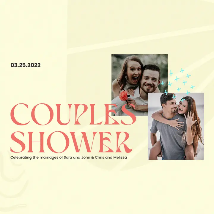 Couples Shower: social post