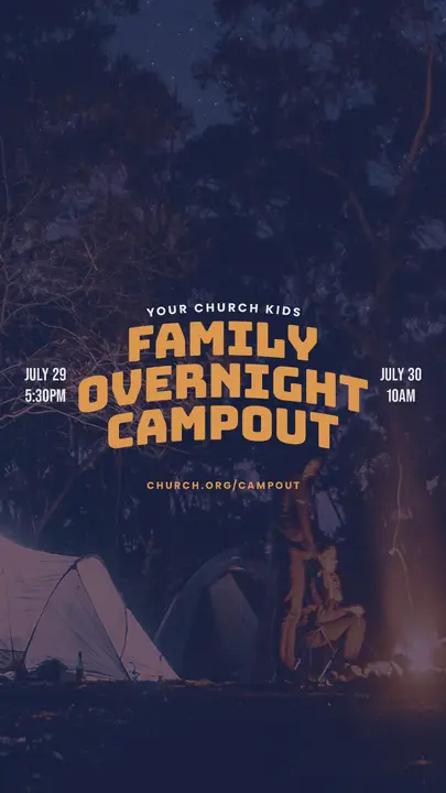 Family Overnight Campout: story