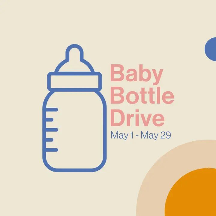 Baby Bottle Drive: social post