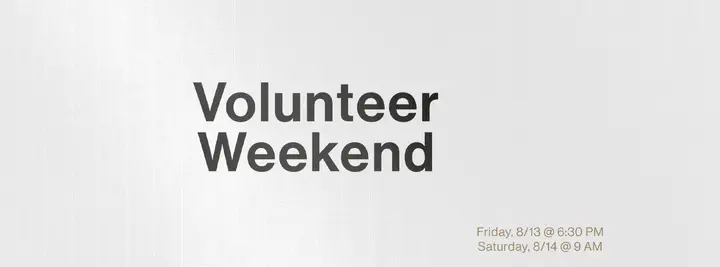 Volunteer Weekend: facebook cover