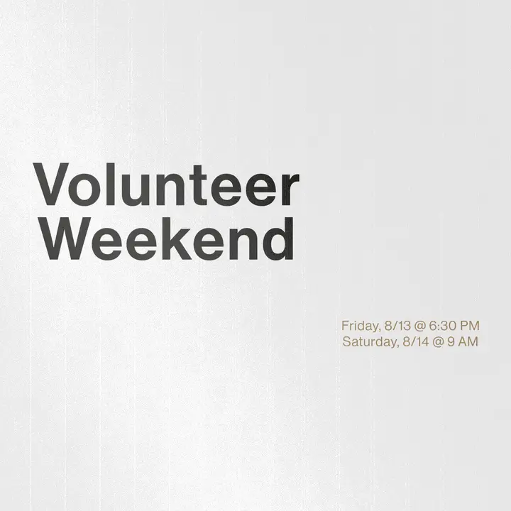 Volunteer Weekend: social post