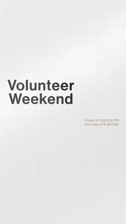 Volunteer Weekend: story