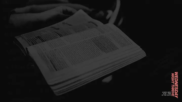 Wednesday Night Thrive: notes slide