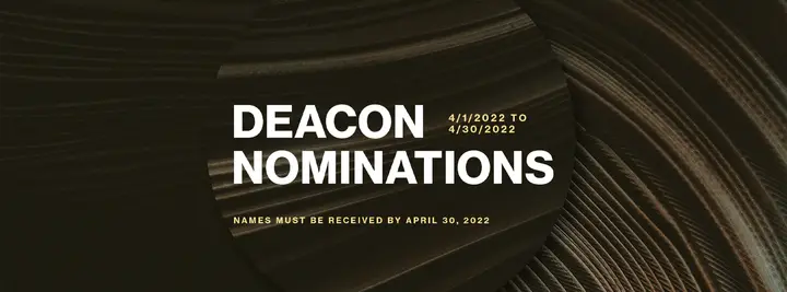 Deacon Nominations: facebook cover
