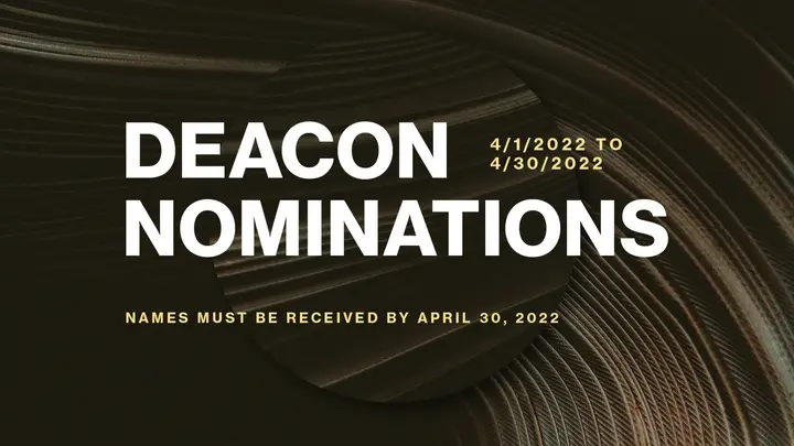 Deacon Nominations: HD slide