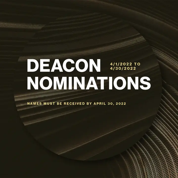 Deacon Nominations: social post