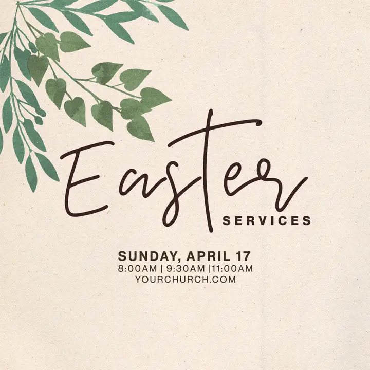 Easter Services: social post
