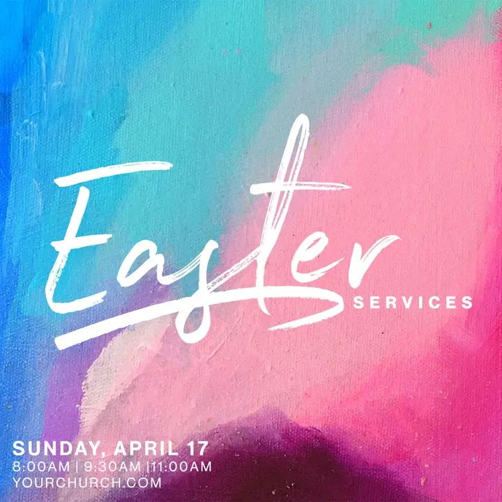 Easter Services: social post