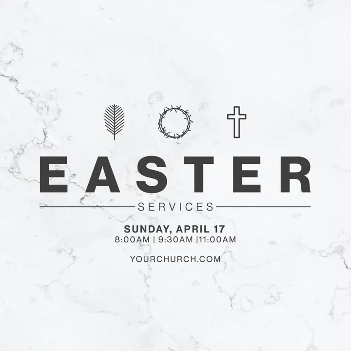 Easter Services: social post