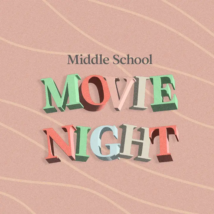 Middle School Movie Night: social post