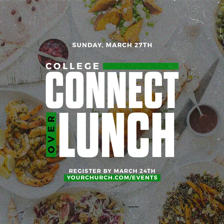 College Connect Over Lunch: social post