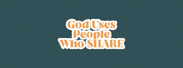 God Uses People Who Share: facebook cover