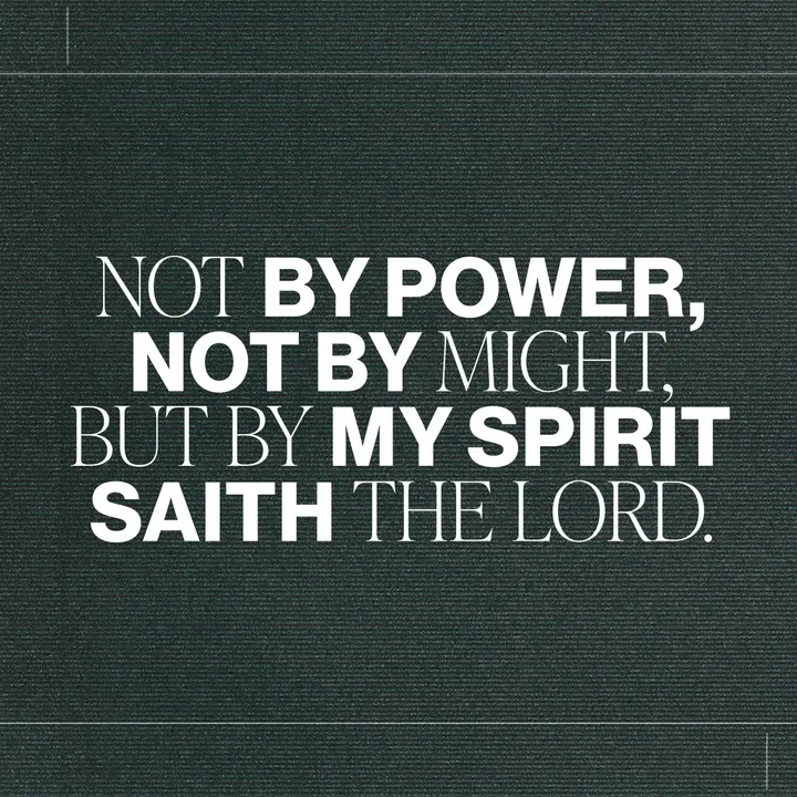 Not By Power: social post
