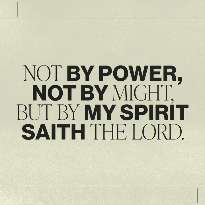 Not By Power: social post