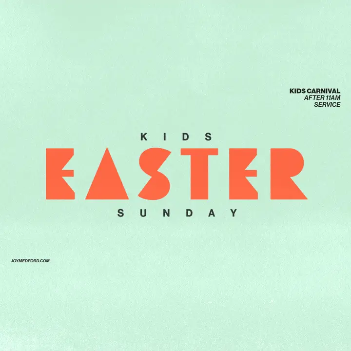 Kids Easter Sunday: social post