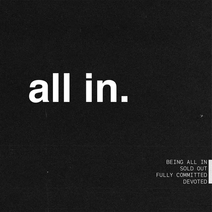 All In: social post