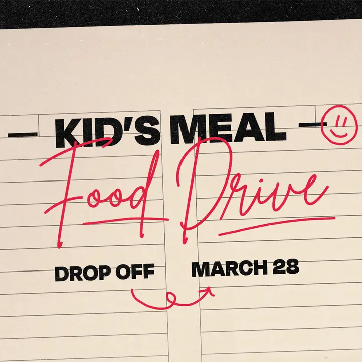 Kid’s Meal Food Drive: social post