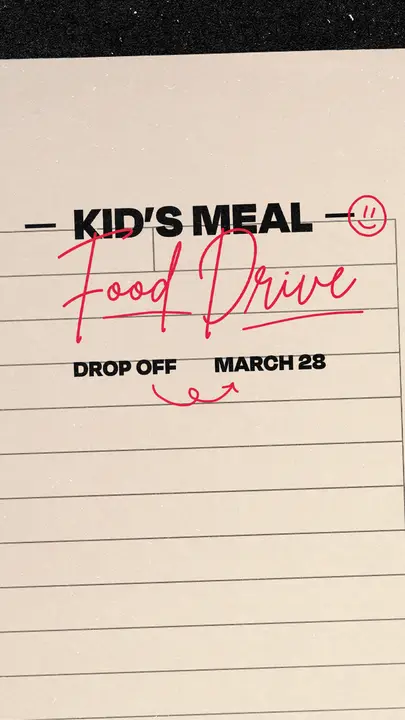 Kid’s Meal Food Drive: story