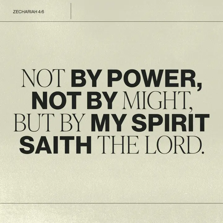 Not by Power: social post
