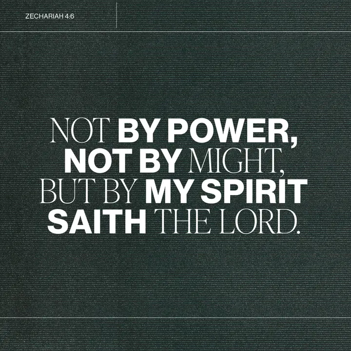 Not by Power: social post