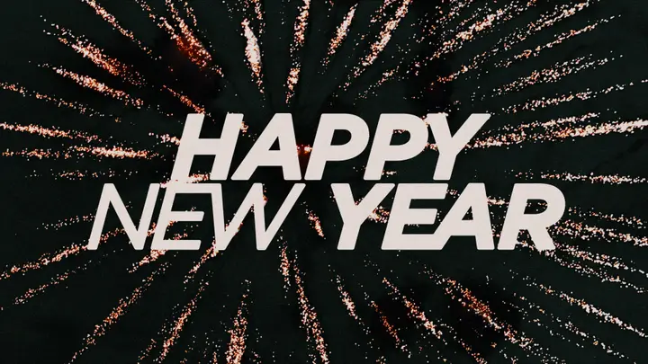 Happy New Year: 4K slide